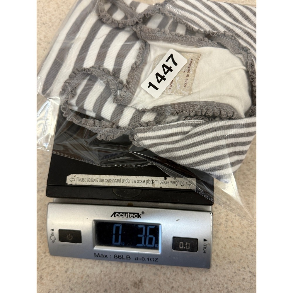 Y2K‎ Striped Racerback Tank Top Gray White Fitted Stretch Indie 2000s Boho L - Picture 10 of 10